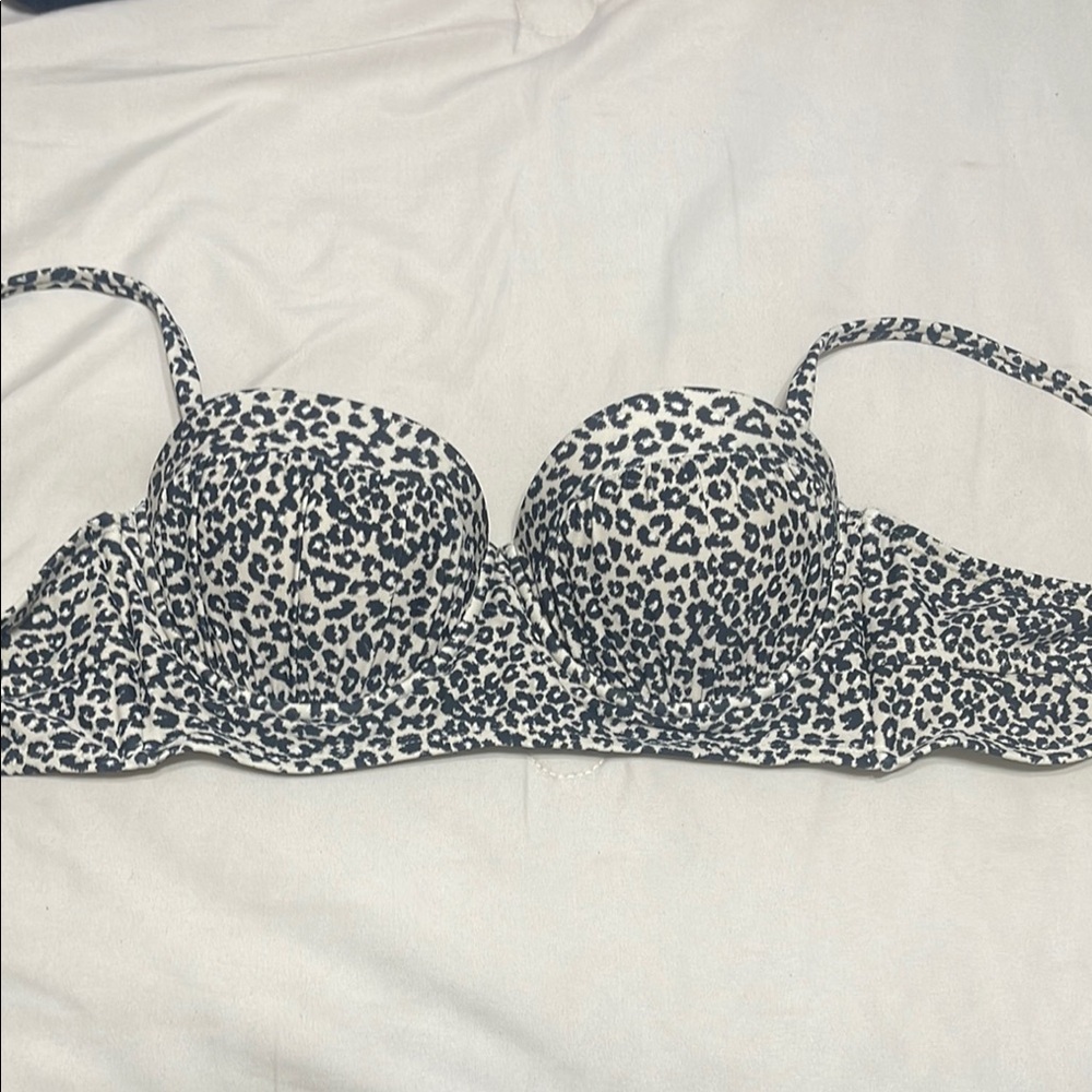 Leopard Print Bikini Top